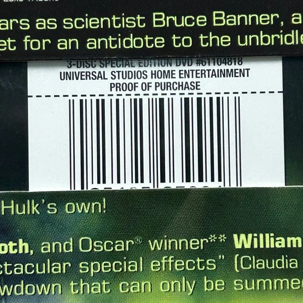 The Incredible Hulk‎ DVD 2008 3-Disc Special Edition Edward Norton Louis